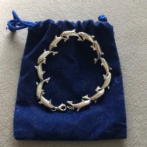 Sterling Silver Dolphin Bracelet